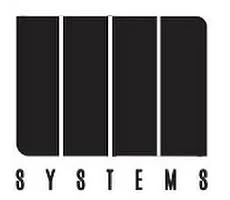 Early UNS logo direction: four solid vertical bars above the word Systems